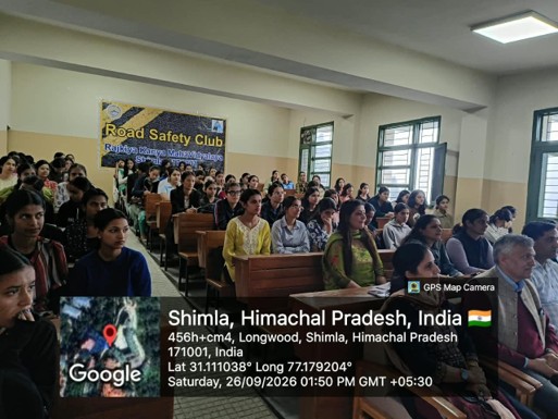 Road Safety Awareness Lecture Organized on 26th September 2026 by road safety club