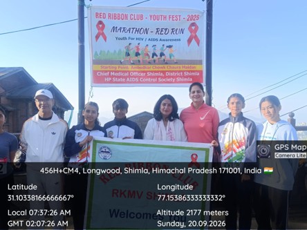 RKMV SHIMLA SHINES AT THE DISTRICT-LEVEL RED RUN MARATHON 20th September 2026, Chaura Maidan